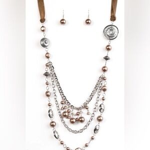 All the trimmings - Brown - BLOCKBUSTER - Necklace & Earrings